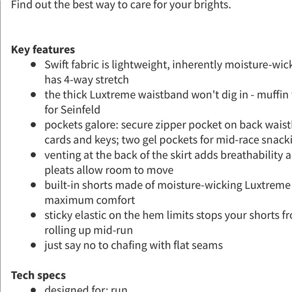 - Lululemon Pace Setter skirt sz 10 black lined with shorts,skort tennis preppy - Picture 5 of 11